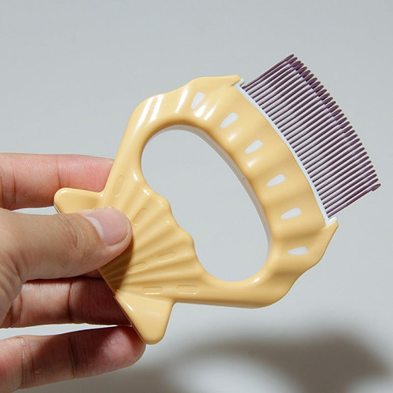 Pet Dog Cat Combs Shell Shaped Hair Remover Brush Pet Grooming Tools Dog Massage Comb Brush For Remove Pet Cat Loose Hairs