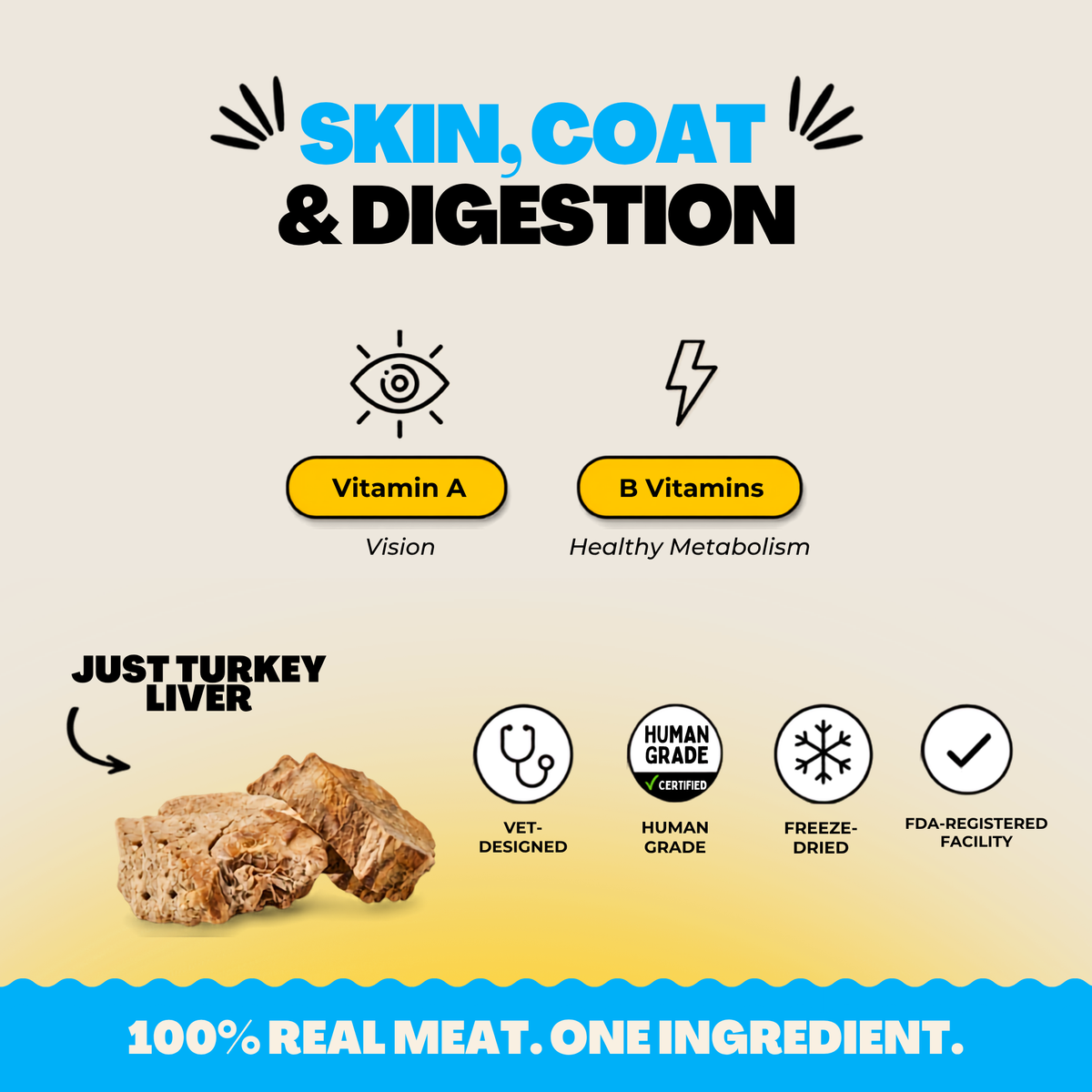 Freeze-Dried Turkey Liver Dog Treats | Single-Ingredient