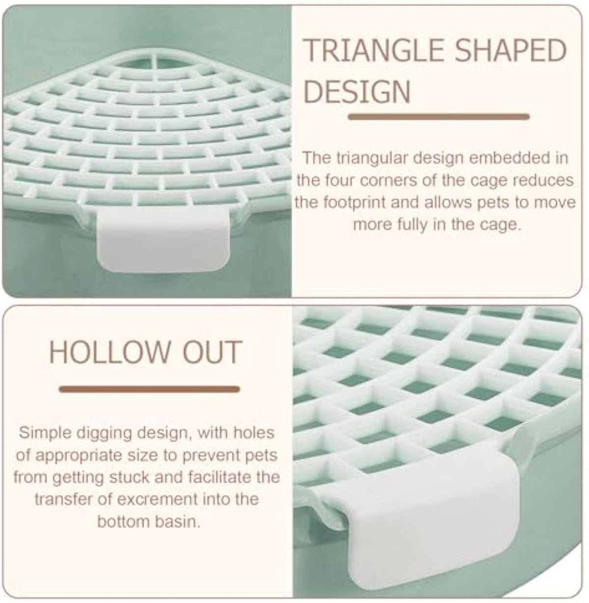 Rabbit Litter Box Bunny Corner Toilet Box Potty Trainer For Hamster Guinea Pig Ferret Rat Chinchialla Cage Pan