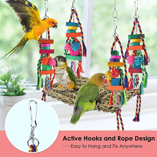 Parrot Toys Climbing Net Hammock Medium And Large Toy Bird Cage