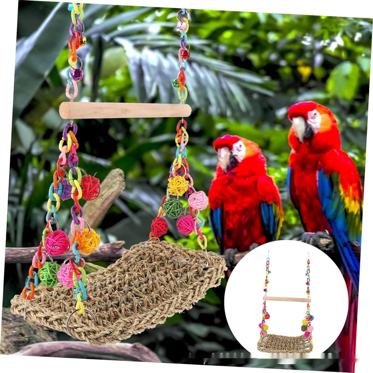 Parrot Toys Climbing Net Hammock Medium And Large Toy Bird Cage