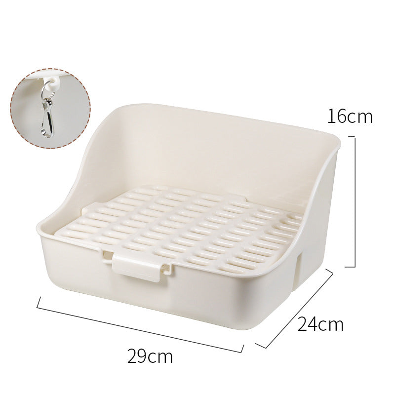 Rabbit Litter Box Bunny Corner Toilet Box Potty Trainer For Hamster Guinea Pig Ferret Rat Chinchialla Cage Pan