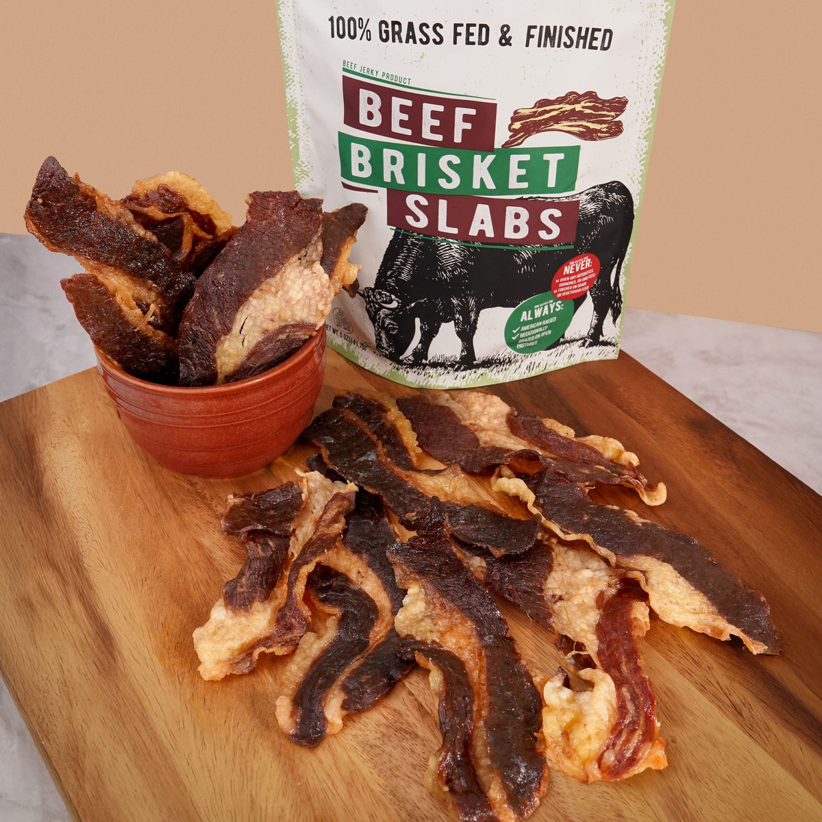 Grass-Fed Beef Brisket Slabs Dog Treats