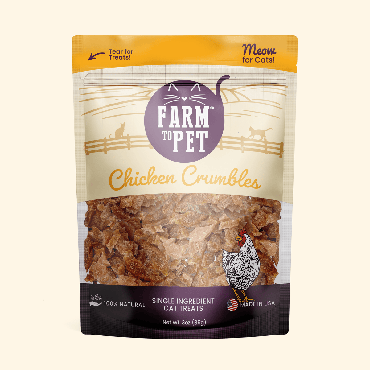 Chicken Crumbles Cat Treats | Single-Ingredient Chicken