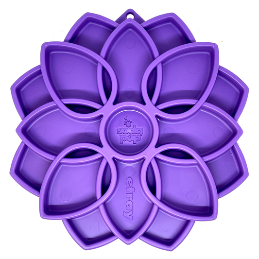 Mandala eTray Shallow Slow Feeder Dog Bowl for Enrichment | USA Made