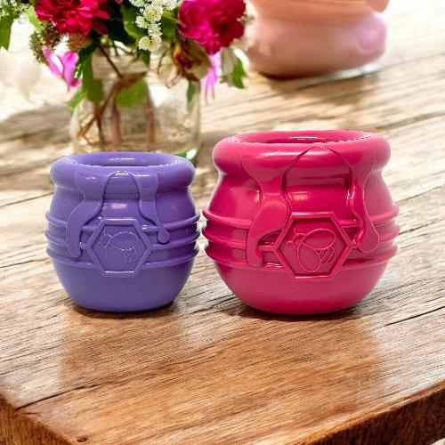 Honey Pot Dog eCup Treat Dispenser | Durable PUP-X Rubber Enrichment Toy | USA Made
