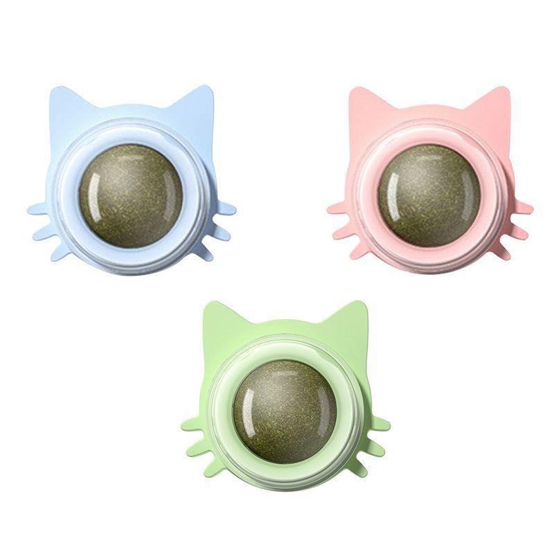 Interactive Catnip Lick Ball | Wall-Mounted Cat Toy