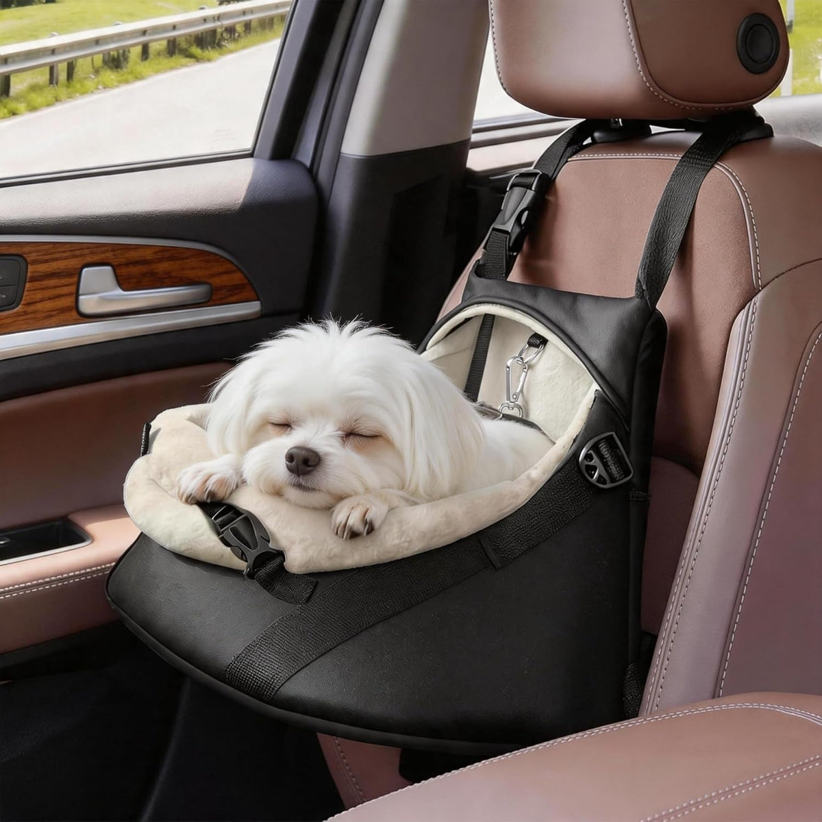 Small Dog Car Seat Booster/Travel Seat for Dogs up to 7lbs
